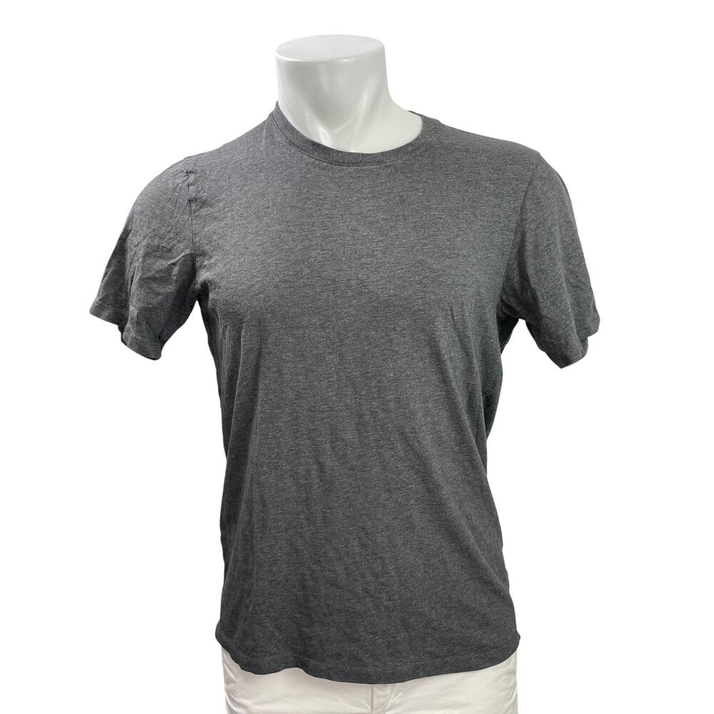 Uniqlo Men's Dark Gray Knit Short Sleeve Crew Neck Basic T Shirt Tee Top Size M